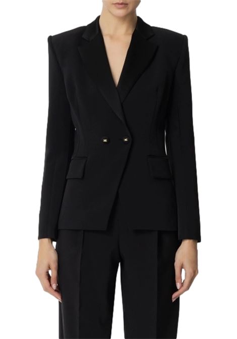 Crepe jacket with satin lapels ELISABETTA FRANCHI | suits Jacket | GI14951E2110